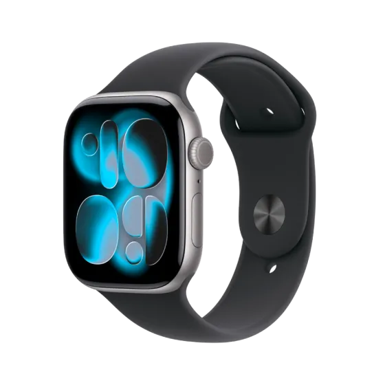 Годинник Apple Watch Series 11 46 мм Space Gray Aluminium, Black Sport Band M/L, GPS