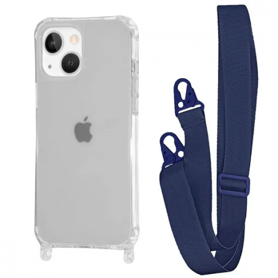 Чохол WAVE Clear Case з ремінцем iPhone 15 Midnight blue
