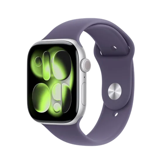 Годинник Apple Watch Series 11 46 мм Silver Aluminium, Plaster Sport Band S/M, GPS + Cellular