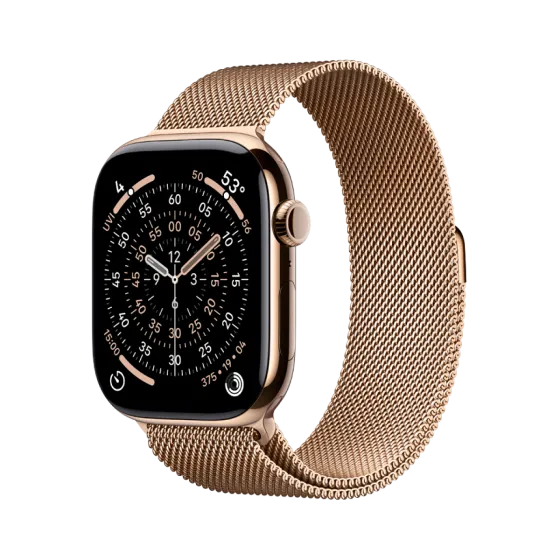 Годинник Apple Watch Series 11 46 мм Gold Titanium, Gold Milanese Loop M/L, GPS + Cellular