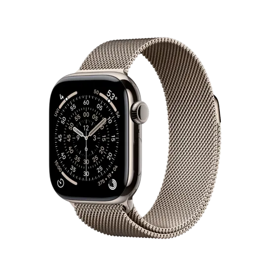 Годинник Apple Watch Series 11 42 мм Natural Titanium, Natural Milanese Loop, GPS + Cellular