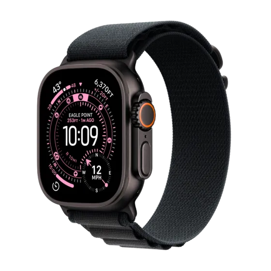 Годинник Apple Watch Ultra 3 49 мм Black Titanium, Black Alpine Loop L