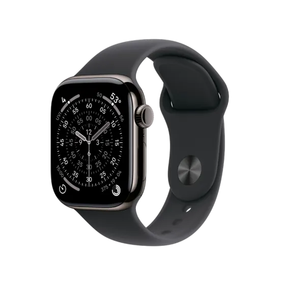 Годинник Apple Watch Series 11 42 мм Slate Titanium, Black Sport Band M/L, GPS + Cellular