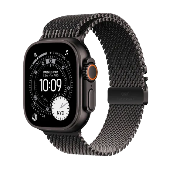 Годинник Apple Watch Ultra 3 49 мм Black Titanium, Black Trail Loop L