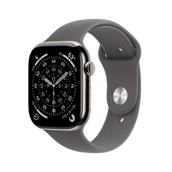 Годинник Apple Watch Series 11 46 мм Natural Titanium, Space Gray Sport Band M/L, GPS + Cellular