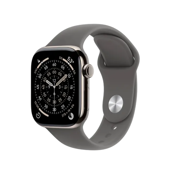 Годинник Apple Watch Series 11 42 мм Natural Titanium, Space Gray Sport Band S/M, GPS + Cellular