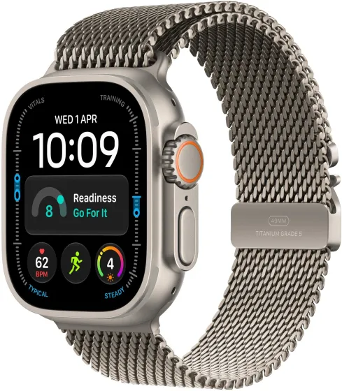 Apple Watch Ultra 4 Natural Titanium, Milanese Loop