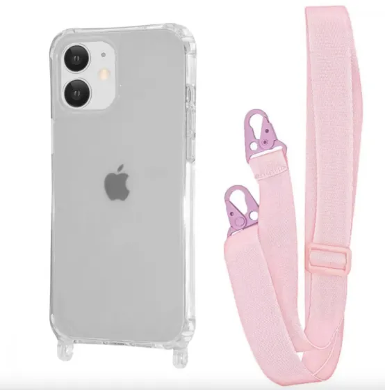 Чохол WAVE Clear Case з ремінцем iPhone 11 Pink Sand