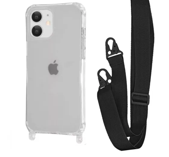 Чохол WAVE Clear Case з ремінцем iPhone 11 Black