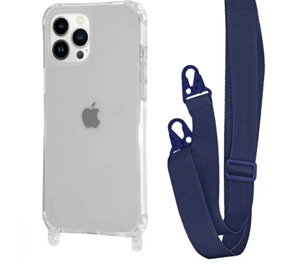 Чохол WAVE Clear Case з ремінцем iPhone 13 Midnight Blue