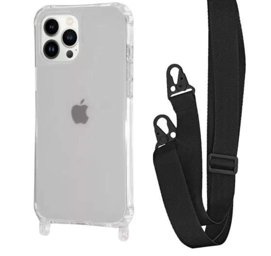 Чохол WAVE Clear Case з ремінцем iPhone 14 Pro Max Black