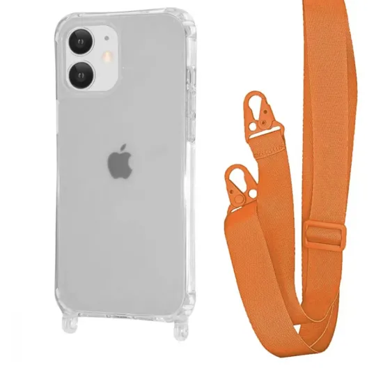 Чохол WAVE Clear Case з ремінцем iPhone 11 Orange