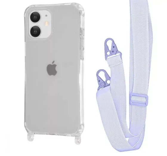 Чохол WAVE Clear Case з ремінцем iPhone 11 Light Purple