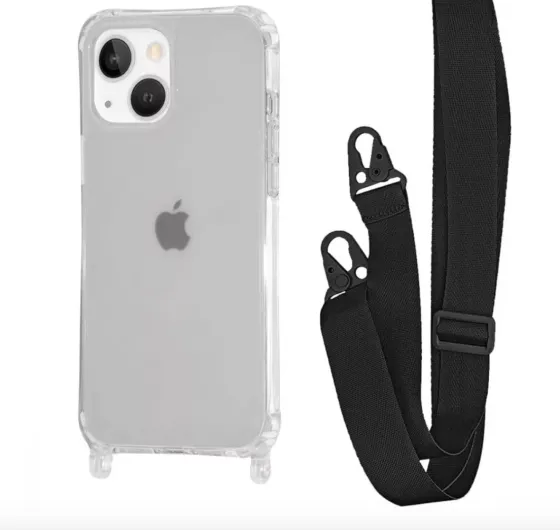 Чохол WAVE Clear Case з ремінцем iPhone 13 Black