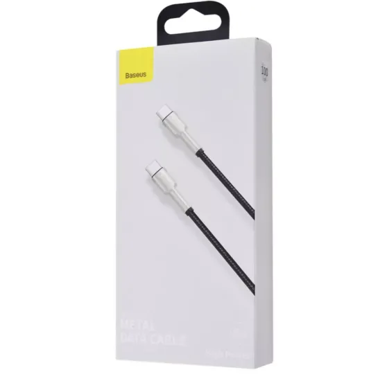 Кабель Baseus Cafule Metal Type-C to Type-C 100W 1m Black