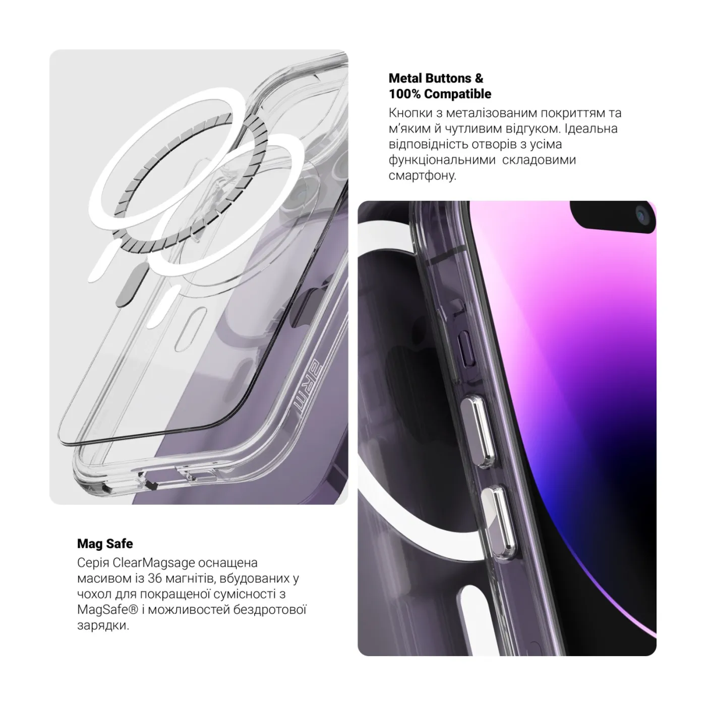 Чохол ArmorStandart Clear Magsafe 13 — фото 5