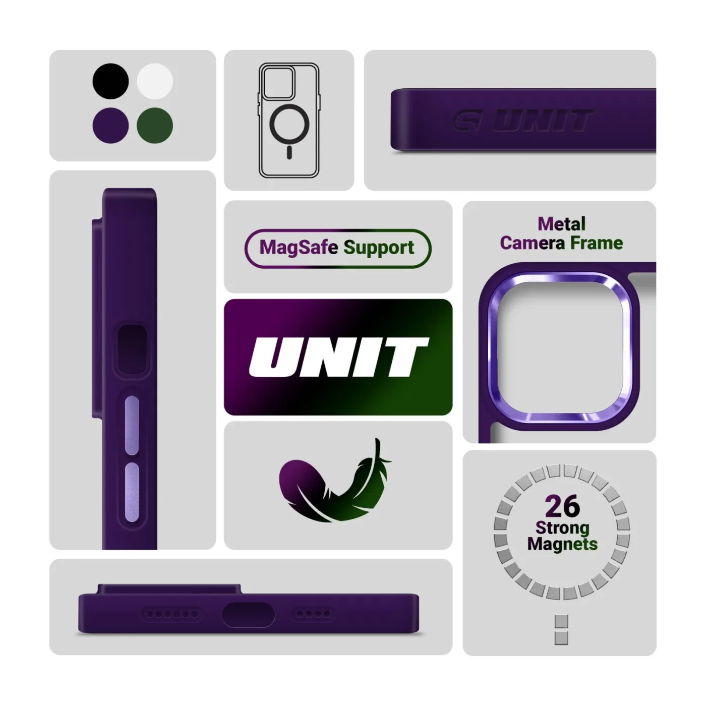 Чохол ArmorStandart Unit MagSafe iPhone 13 Purple — фото 5