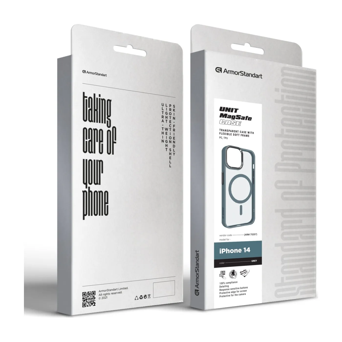 Чохол ArmorStandart Unit MagSafe iPhone 14 Grey — фото 2