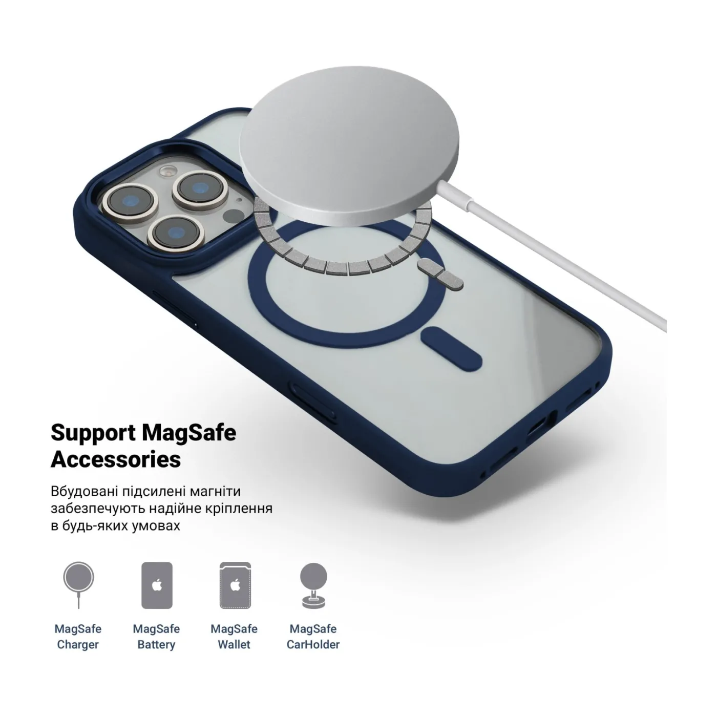 Чохол ArmorStandart Unit MagSafe iPhone 16 Pro Dark Blue — фото 4