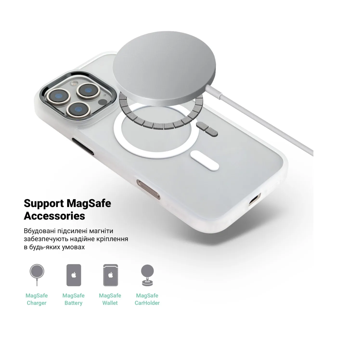 Чохол ArmorStandart Unit MagSafe iPhone 16 Pro Max Matte Clear — фото 4