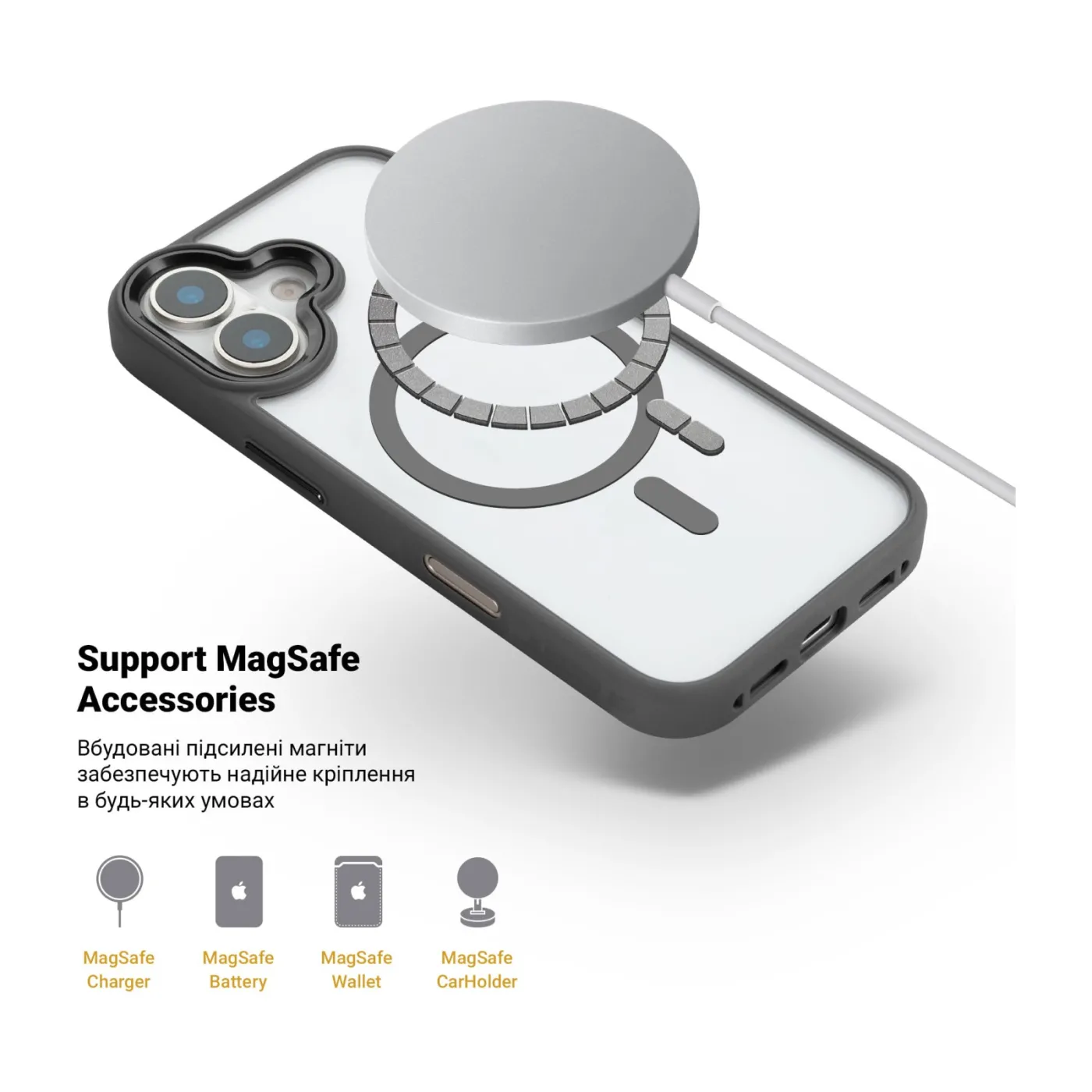 Чохол ArmorStandart Unit MagSafe iPhone 17 Black — фото 4