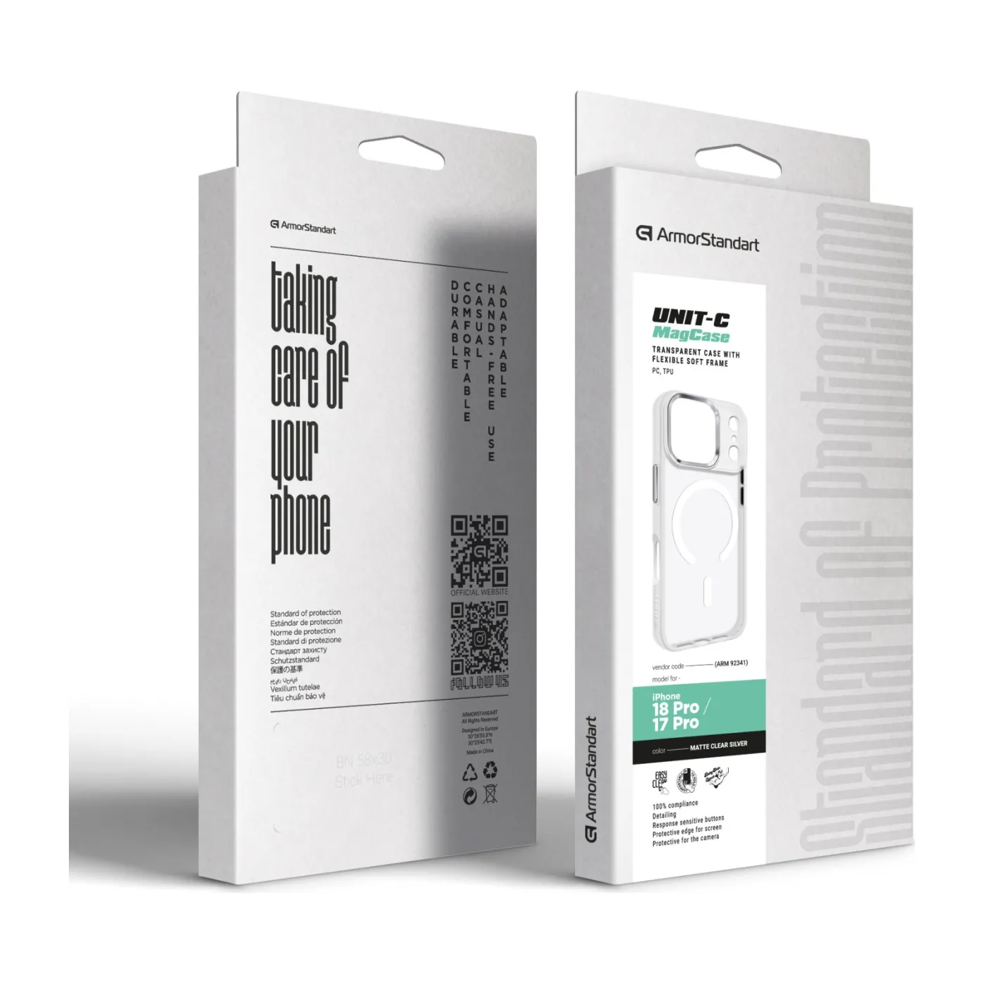 Чохол ArmorStandart Unit MagSafe iPhone 17 Pro Matte Clear — фото 2