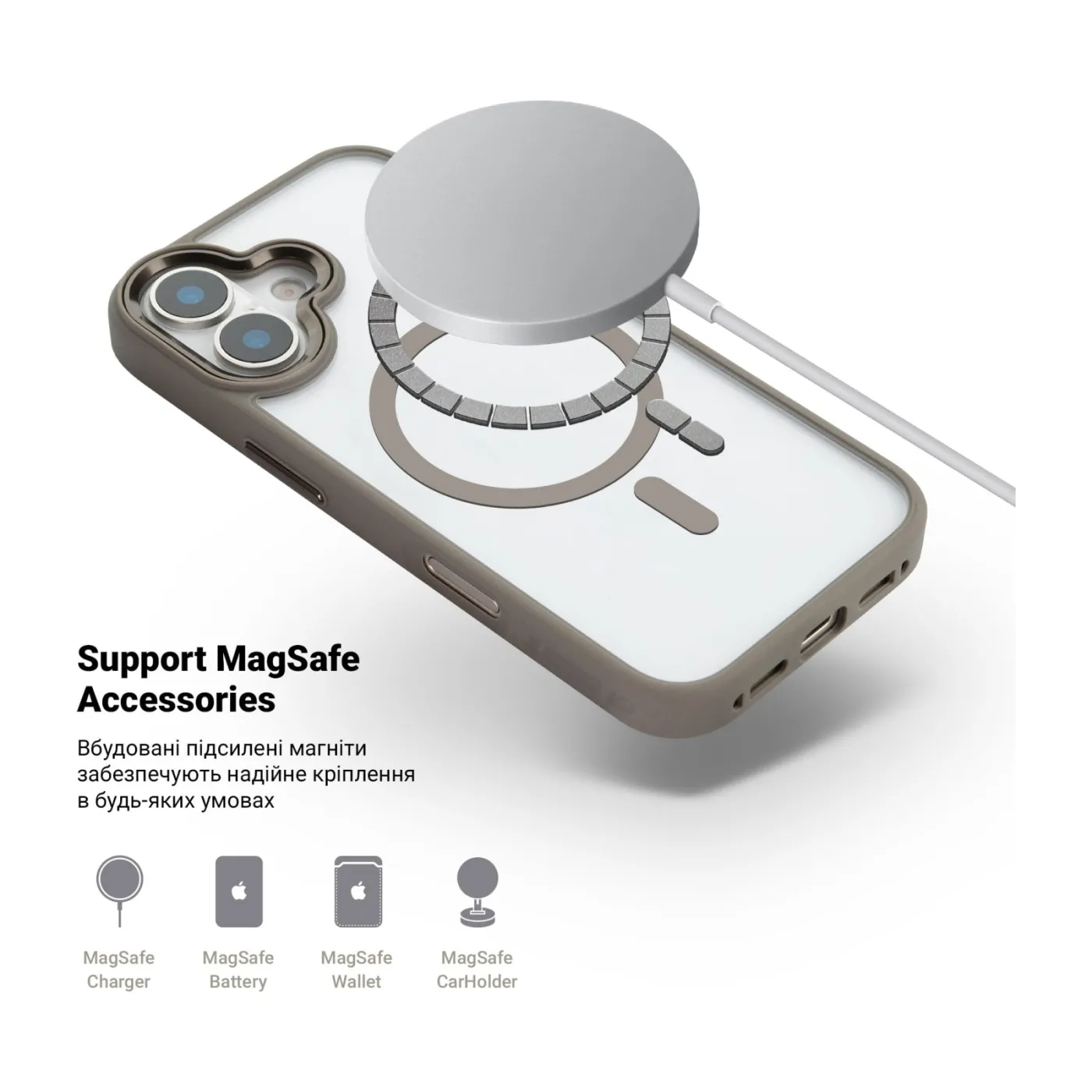 Чохол ArmorStandart Unit MagSafe iPhone 17 Tatanium Grey — фото 4