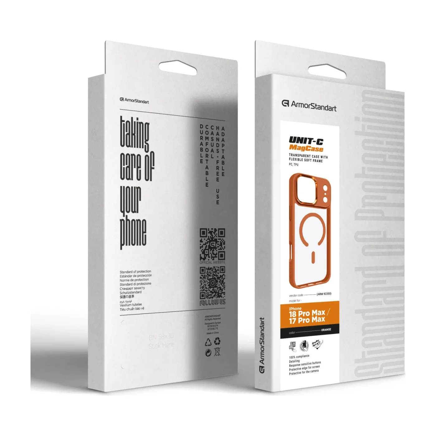 Чохол ArmorStandart Unit-С MagSafe iPhone 18 Pro Max/17 Pro Max Orange — фото 2