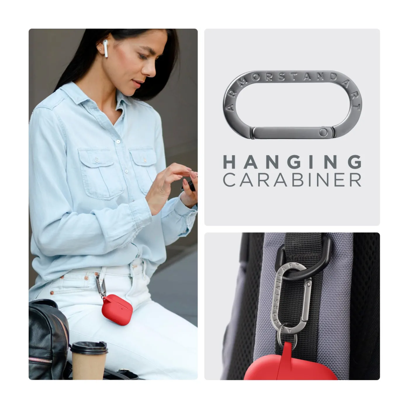 Чохол для навушників ArmorStandsrt Hang Case AirPods Pro 3 Red — фото 6