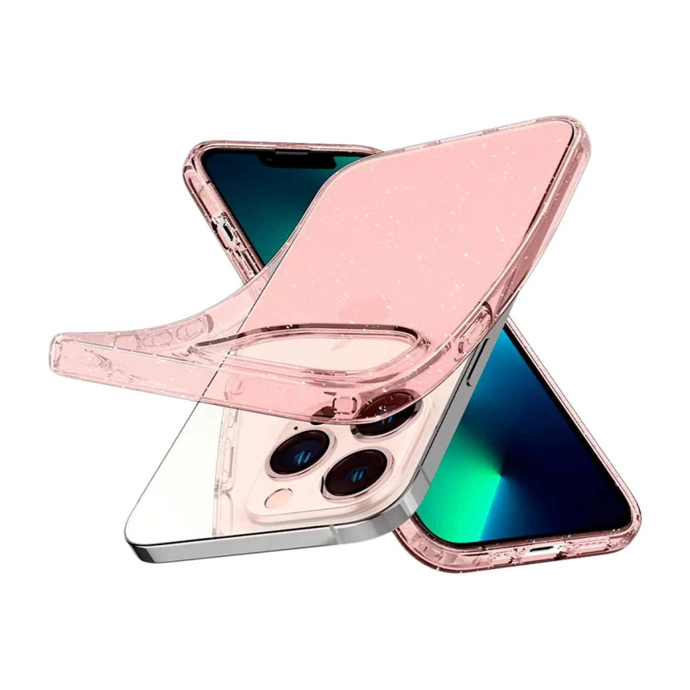 Чохол Spigen 13 Pro Liquid  Crystal Glitter Rose Quartz — фото 4