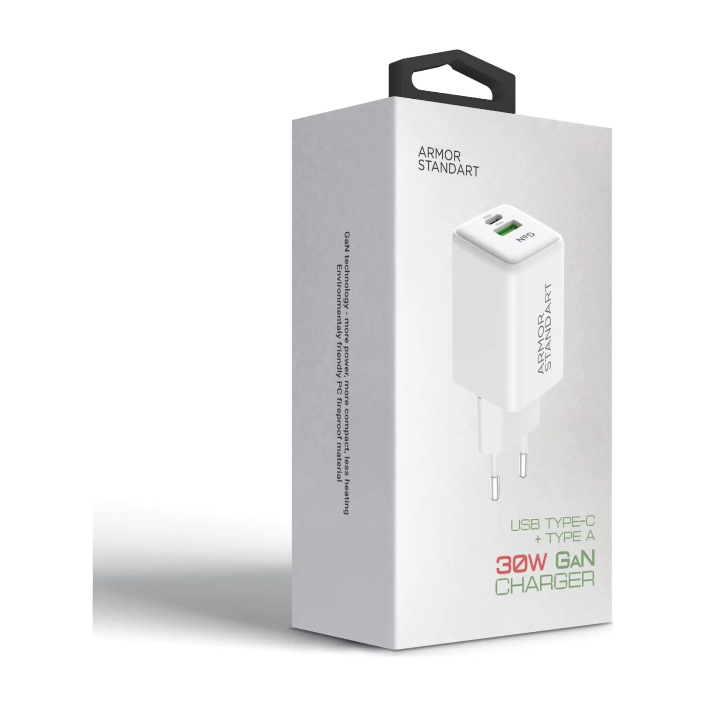 Мережевий зарядний пристрій ArmorStandart AR371 30W GaN Type-C+USB White — фото 11
