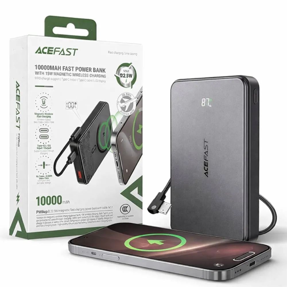 Повербанк Acefast M31 Magnetic 10000 mAh 22.5W Black
