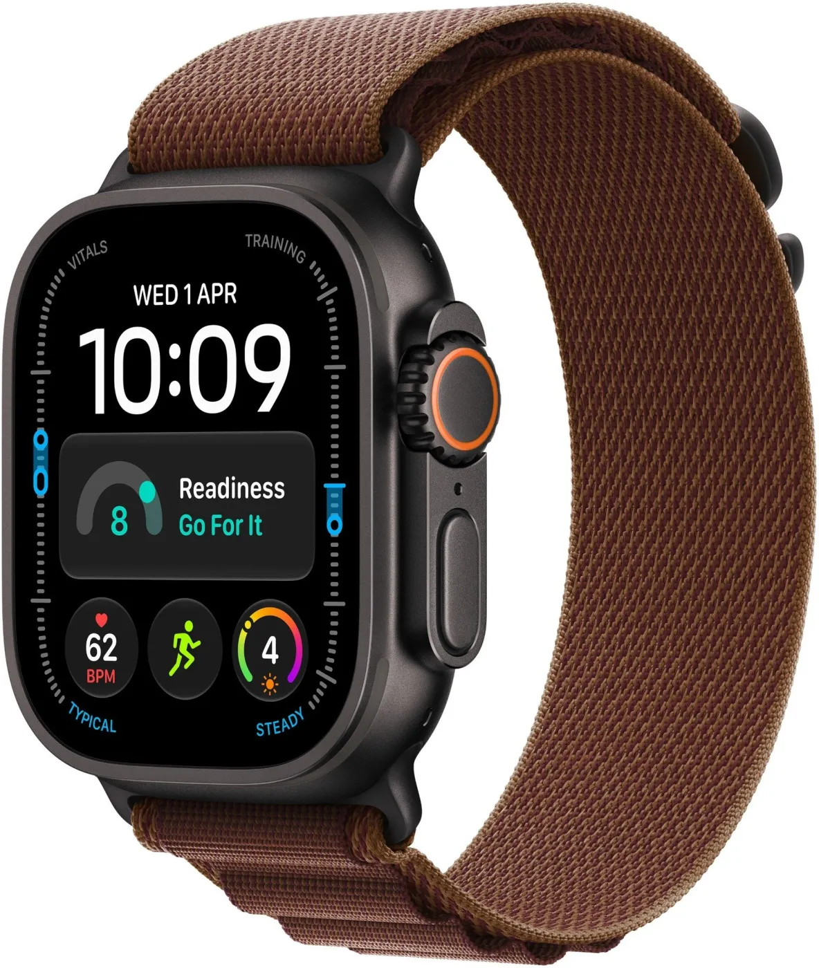 Годинник Apple Watch Ultra 4 49 мм Black Titanium, Burgundy Alpine Loop S, GPS + Cellular