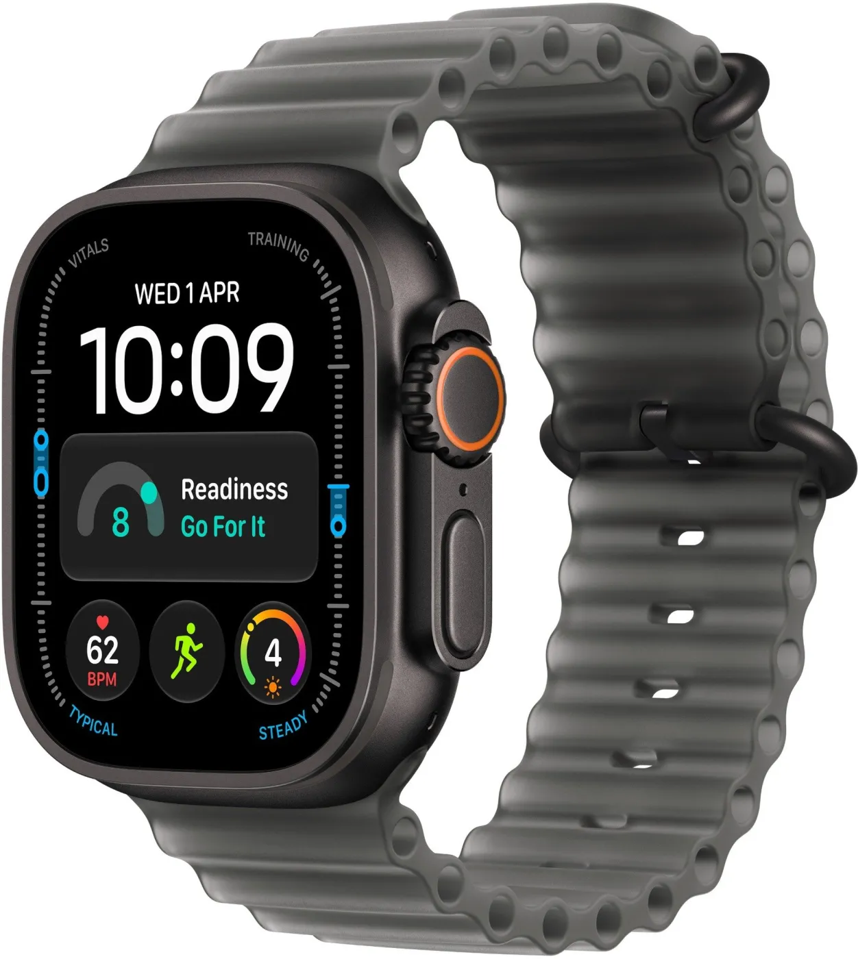 Годинник Apple Watch Ultra 4 49 мм Black Titanium, Translucent Black Ocean Band, GPS + Cellular
