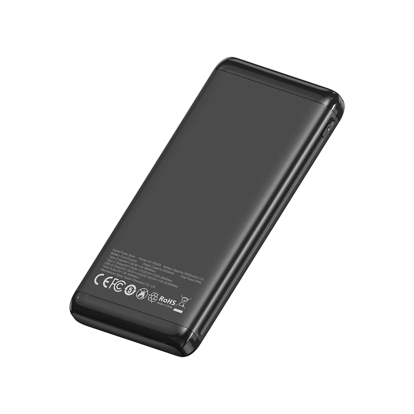 Повербанк XO PB308 10000 mAh Black