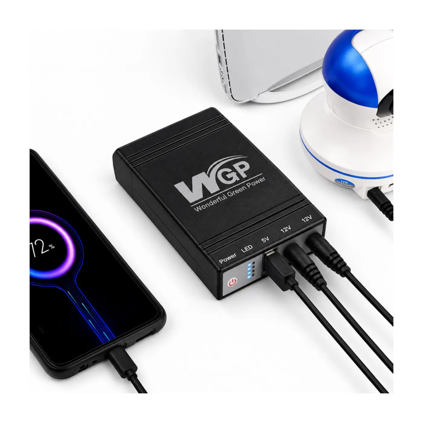 Портативне джерело живлення для роутера ArmorStandart 103 DC mini UPS 10400 mAh Black — фото 6