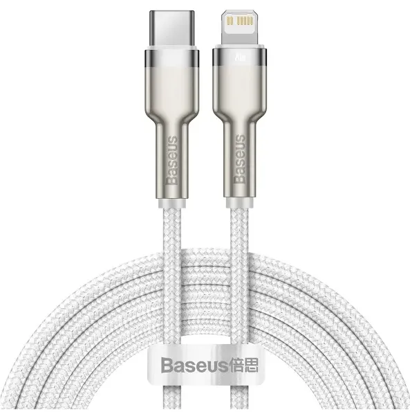 Кабель Baseus Cafule Metal Type-C to Lightning PD 20W 2m White
