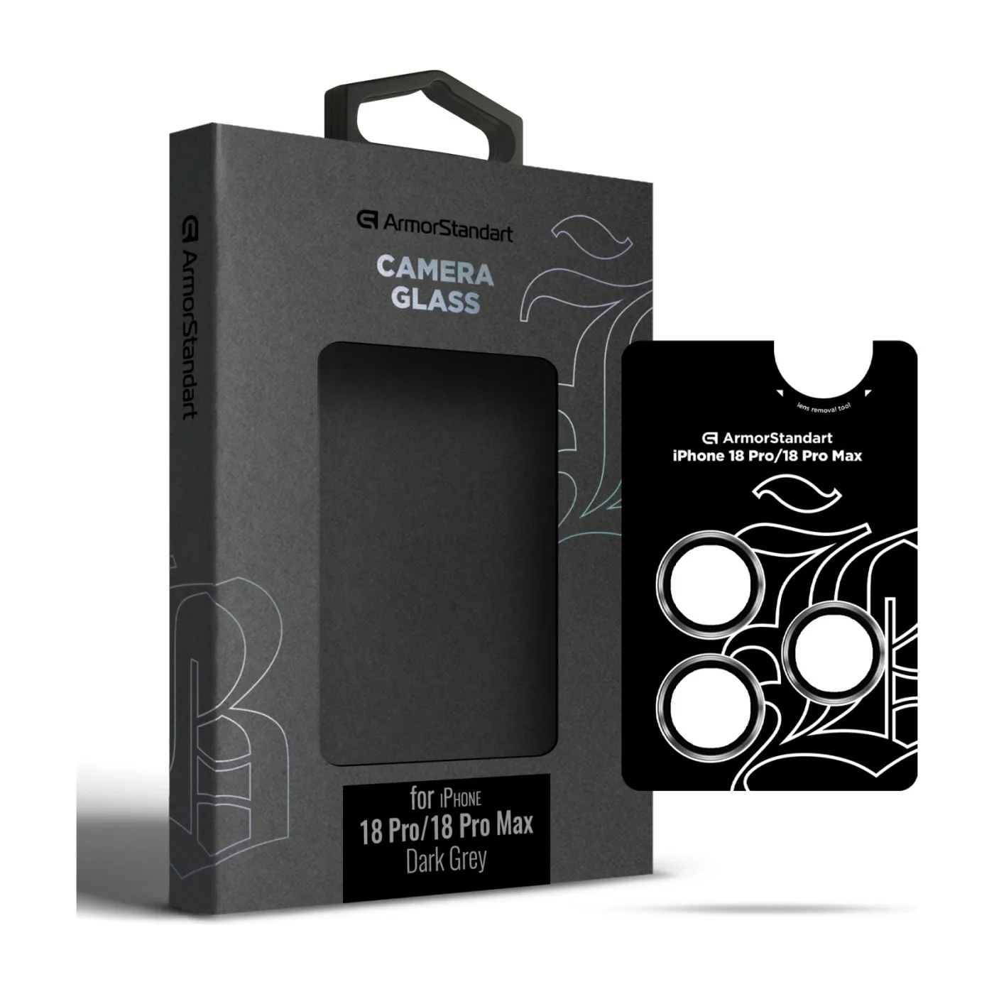 Захисне скло для камери ArmorStandart Supreme BI для iPhone 18 Pro/18 Pro Max Dark Grey