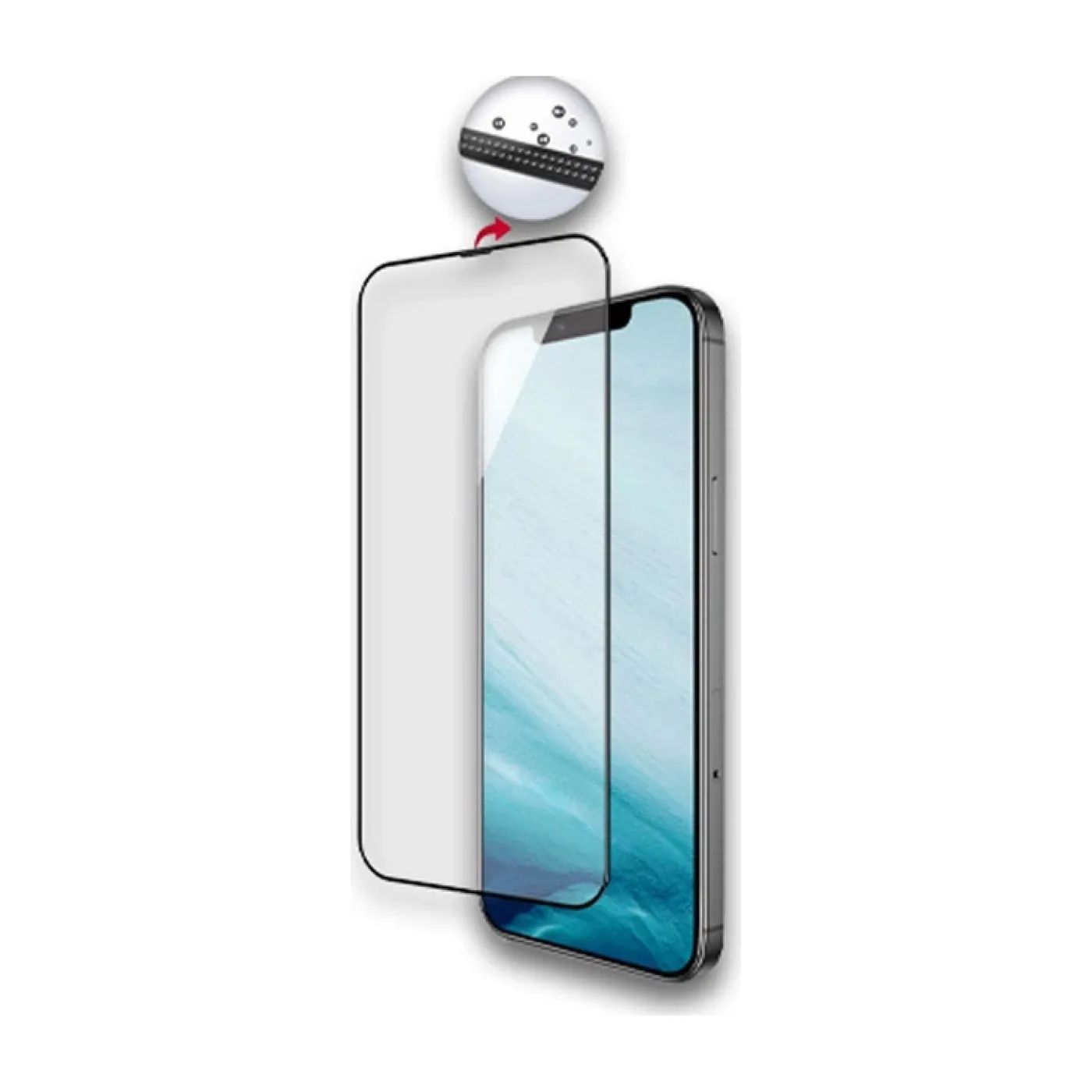 Захисне скло iLera DeLuxe FullCover для iPhone 17E/16E/14/13/13 Pro — фото 3