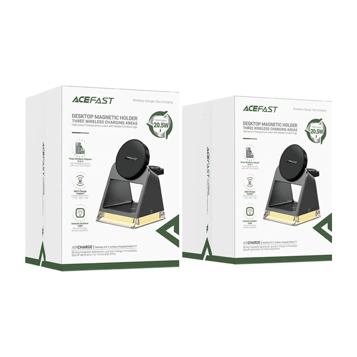 Зарядний пристрій Wireless QI 3in1 15W E17 Acefast — фото 8